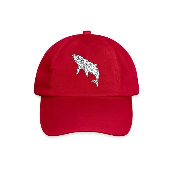 Geometric polygon whale - Baseball Cap - classic red - Front