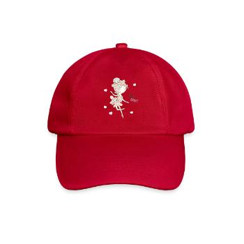 Love Ballet Cute Ballerina Illustration - Baseball Cap - classic red - Front