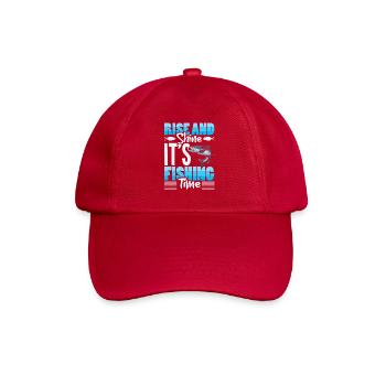 Fischer Fisch Angel Sprüche Lustig Angler - Baseballkappe - klassisch Rot - Vorne