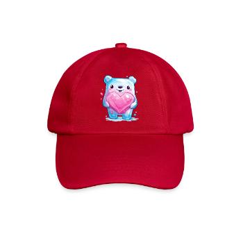 Cuddly bear with heart crystal - Baseball Cap - classic red - Front