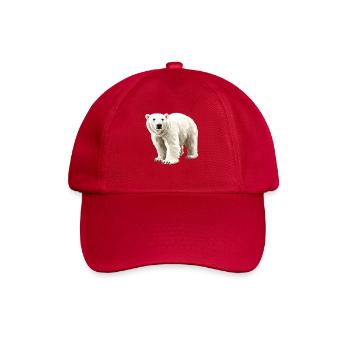 Polar Bear Illustration Pure White - Baseball Cap - classic red - Front