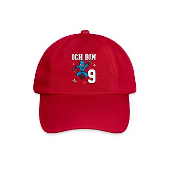 Je suis 9 Ninja, 9e anniversaire Blue Karaté - Casquette classique - rouge classique - Devant