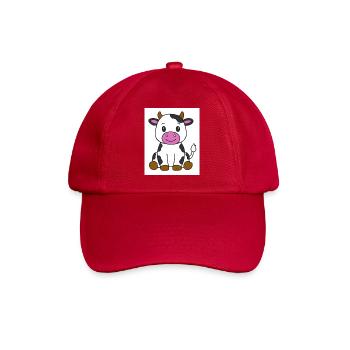 Kuh - Baseballkappe - klassisch Rot - Vorne