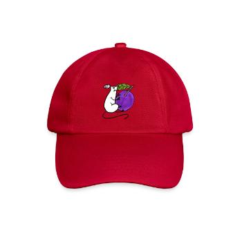 Garden Mouse Plum Fruit Fruit Rat - Baseball Cap - classic red - Front