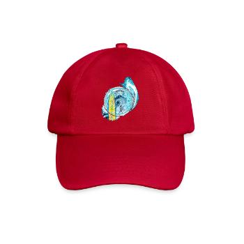 Surfboard Spirit wave circle - Baseball Cap - classic red - Front