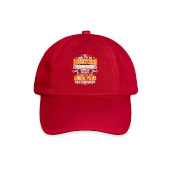 Endlich Rentner Werkstatt Frau Kommando Spruch - Baseballkappe - klassisch Rot - Vorne