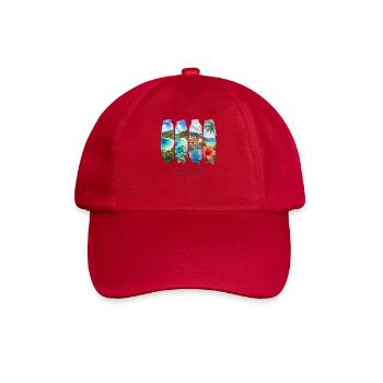 US Virgin Islands – Caribbean Beach & Culture Motif - Baseball Cap - classic red - Front