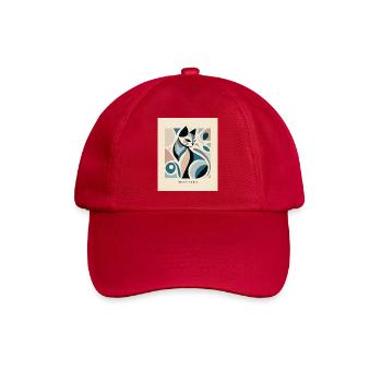 Parfaitement indifférent – Mid Century Cat - Casquette classique - rouge classique - Devant