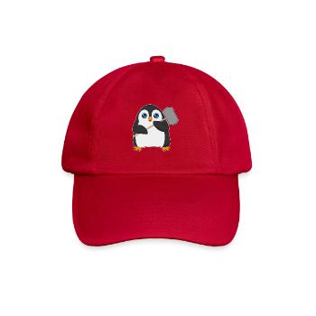 Pinguin Hammer - Baseballkappe - klassisch Rot - Vorne