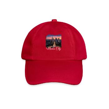 Mexico City Night Skyline - Baseball Cap - classic red - Front