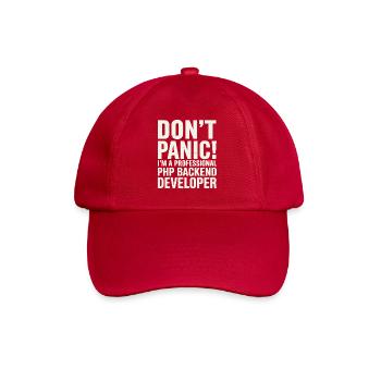 Don't Panic I'm A Professional PHP Backend - Baseball Cap - classic red - Front