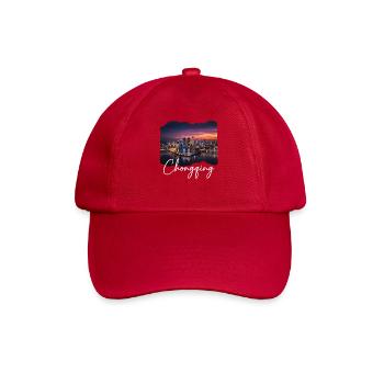 Chongqing Skyline Evening Light - Baseball Cap - classic red - Front
