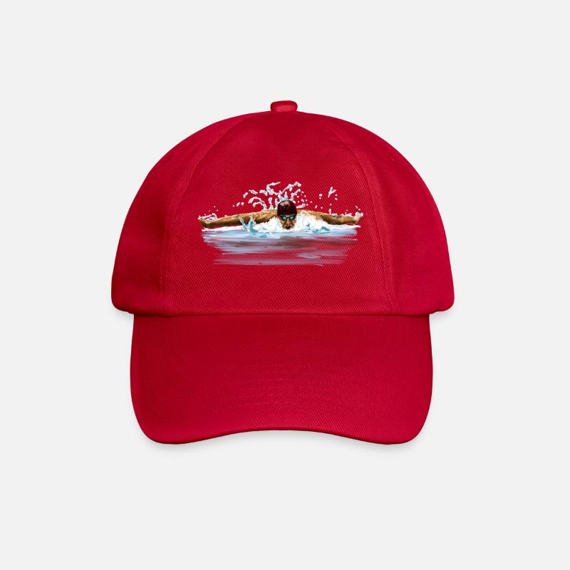 swimmer - Baseball Cap - classic red