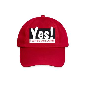 Yes i can es versuchen! - Baseballkappe - klassisch Rot - Vorne