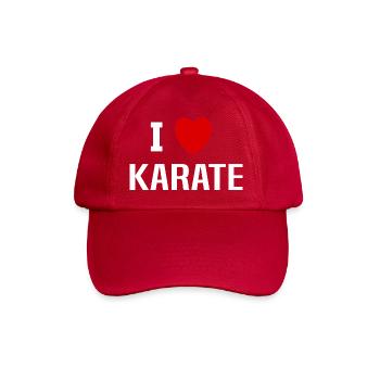Ich liebe Karate - Baseballkappe - klassisch Rot - Vorne