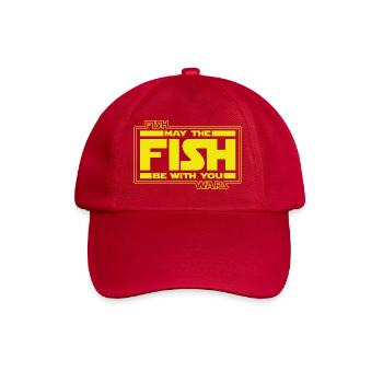 May the Fish be with YOU! (gelb/gelb) - Baseballkappe - klassisch Rot - Vorne