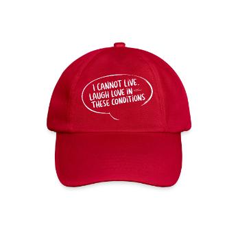 LEBEN - Baseballkappe - klassisch Rot - Vorne