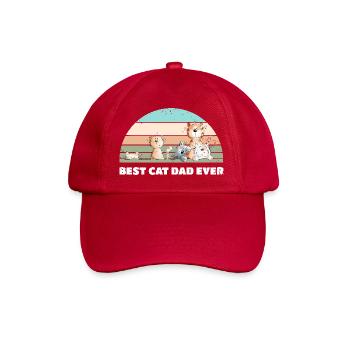 Meilleur chat papa chats papa papa vintage amoureux des chats - Casquette classique - rouge classique - Devant