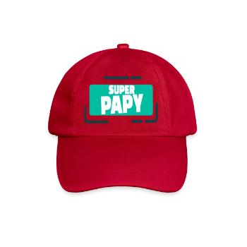 Super Grandpa Colorful Illustration - Baseball Cap - classic red - Front