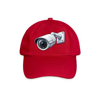 Sicherheitskamera Überwachung Kamera - Baseballkappe - klassisch Rot - Vorne
