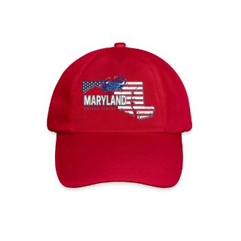 Souvenir vintage des États-Unis du Maryland - Casquette classique - rouge classique - Devant