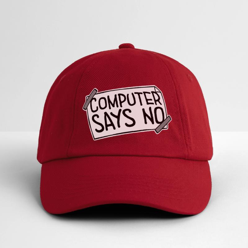 Computer Says No Lustig Programmierer Nerd Technik Baseballkappe