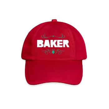 Typographie décorative de Baker - Casquette classique - rouge classique - Devant