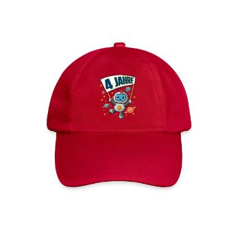 4. Geburtstag kleiner Raumfahrer Astronaut 4 Jahre - Baseballkappe - klassisch Rot - Vorne