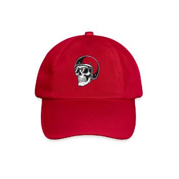 Skeleton biker with helmet image - Baseball Cap - classic red - Front