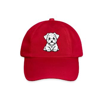 Dog White Dogs Black & White - Baseball Cap - classic red - Front