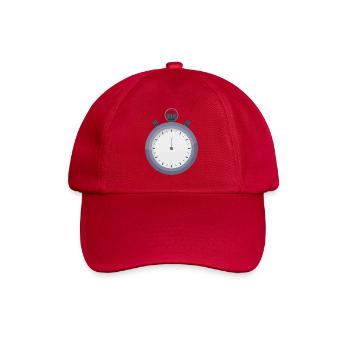 Stoppuhr - Baseballkappe - klassisch Rot - Vorne