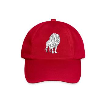 Style géométrique de polygone Lion - Casquette classique - rouge classique - Devant