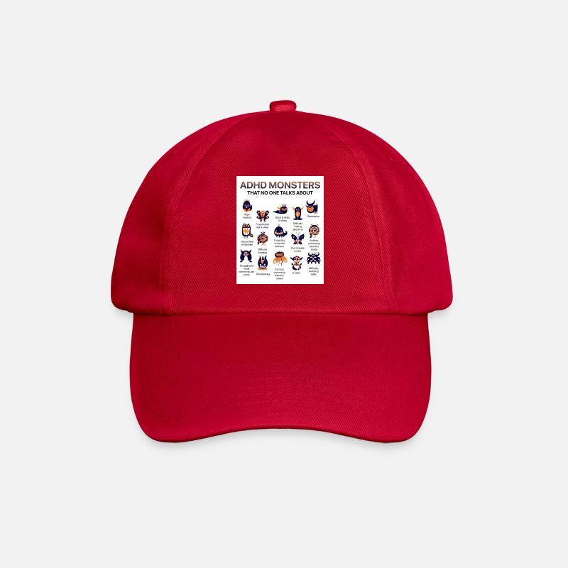 ADHS-Monster, von denen du nichts hörst - Baseballkappe - klassisch Rot