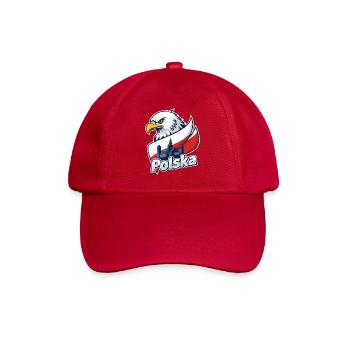 Aigle de Polska et Château sur le drapeau - Casquette classique - rouge classique - Devant