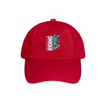 Bunny Rebel - Freestyle Riding Skateboard - Baseball Cap - classic red - Front