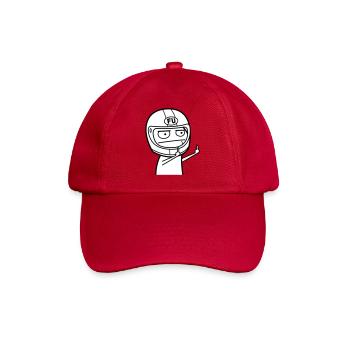 FU Meme mit Motorradhelm (Farben änderbar) - Baseballkappe - klassisch Rot - Vorne