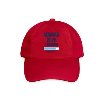 Maman 2026 Loading Annonce Grossesse - Casquette classique - rouge classique - Devant