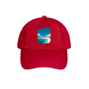 Beach Sea Palm Trees - Baseball Cap - classic red - Front