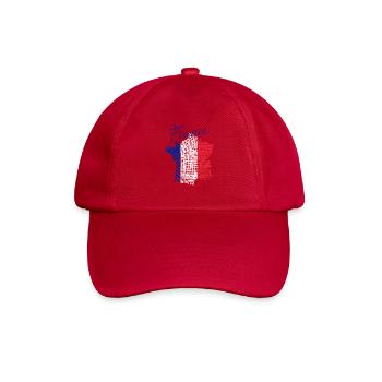 France Pinselflagge Kunst - Baseballkappe - klassisch Rot - Vorne