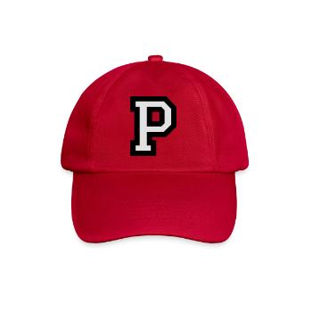Letter P two-color - Baseball Cap - classic red - Front