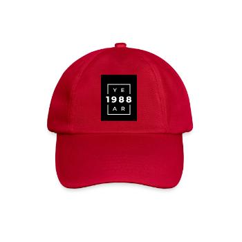 Design Typographique Année 1988 - Casquette classique - rouge classique - Devant