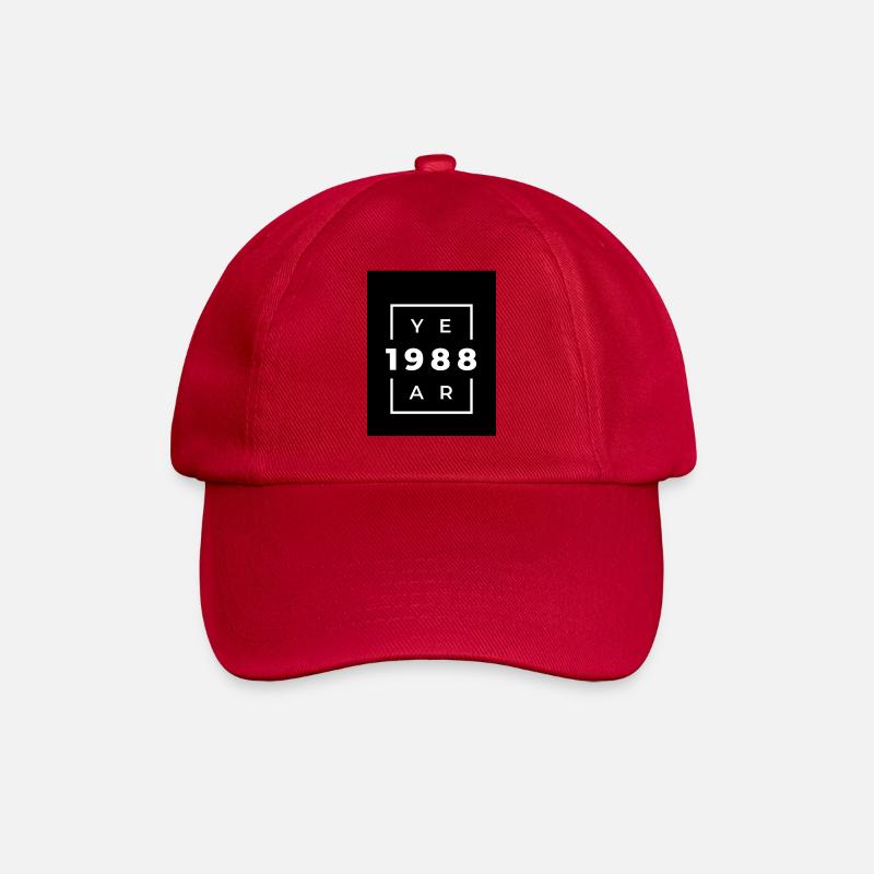 Design Typographique Année 1988 - Casquette classique - rouge classique