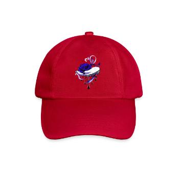 Hände, Rosenblüte, Bluttropfen, geschenkidee frau - Baseballkappe - klassisch Rot - Vorne