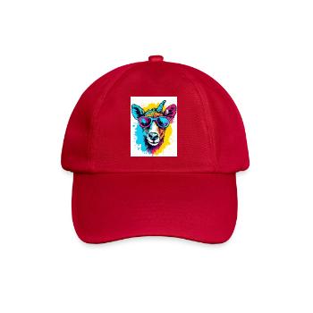 Buntes Tierporträt - Baseballkappe - klassisch Rot - Vorne