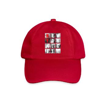 New York City Collage Grid - Baseball Cap - classic red - Front