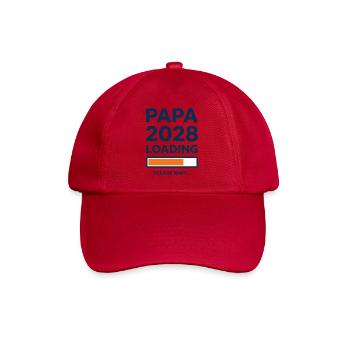 Papa 2028 lädt - Baseballkappe - klassisch Rot - Vorne