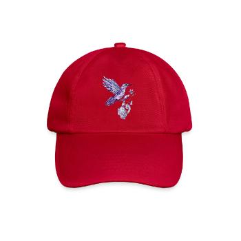 Purple hummingbird with lilac flower - Baseball Cap - classic red - Front