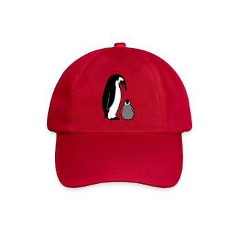 Penguin with baby - Baseball Cap - classic red - Front