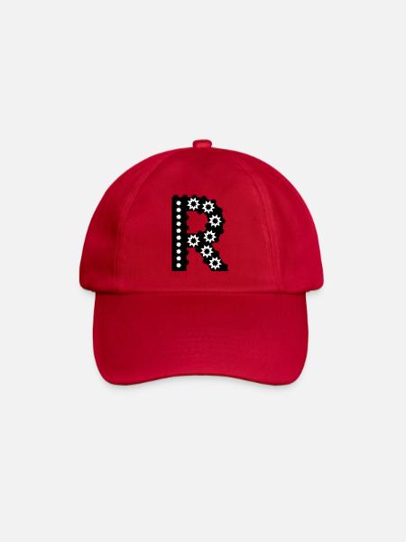 Buchstabe R - Baseballkappe - klassisch Rot