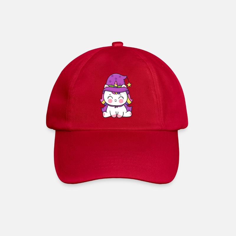 Zauberer Kätzchen Einhorn - Baseballkappe - klassisch Rot